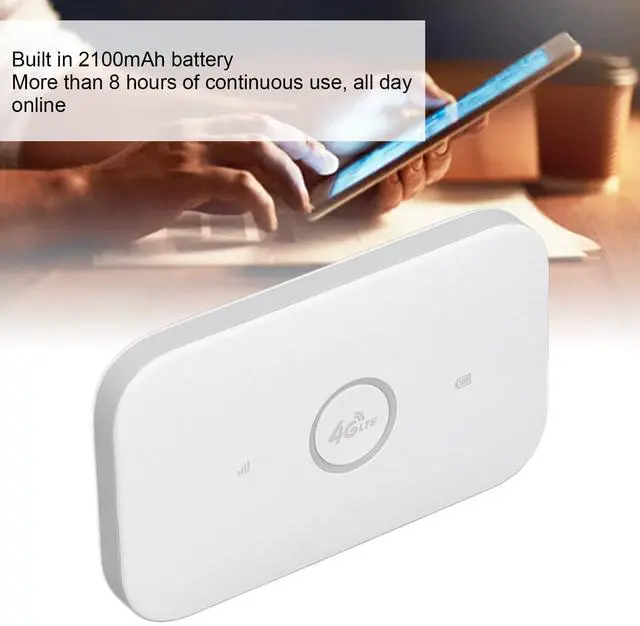 Alt view image 2 of 5 - 4G LTE Mobile Hotspot, Pocket Router with SIM Card Slot, 300Mbps Portable Device for Travel. High Speed Internet Access for Smartphones, Tablets, Laptops up to 10 Users.