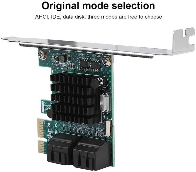Alt view image 3 of 5 - GOTOTOP PCI Express SATA Controller, 4-Port PCIe Card, PCIe Expansion Card Adapter 6G, Compatible with Desktop, Laptop, XP, 2003, Vista, 7, 8, 10 (32/64 bit), Part Number: SA3004