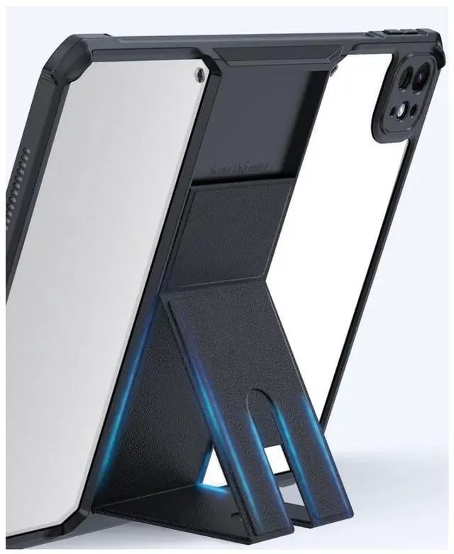 Alt view image 5 of 5 - Clear Case for iPad Pro 11 (M4) 2024 Case with Stand, iPad Pro 11 Inch Transparent Case Back Cover Kickstand Slim Light Drop Safe