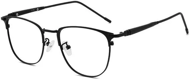 Main image of GUDVUE Blue Light Glasses, Computer/Gaming/TV/Phones Glasses for Women/men, Anti Glare/UV400/Eye Strain, Oval Shiny Black