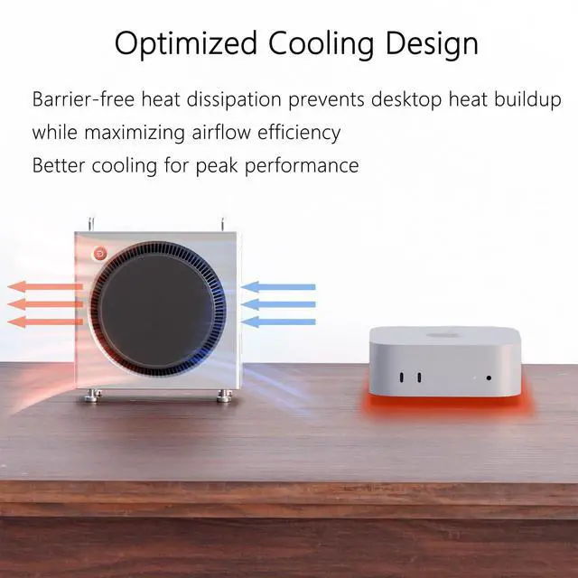 Alt view image 5 of 5 - Aluminum Case for Mac mini M4 & M4 Pro - Chassis Enclosure Stand, Side Vent Cooling, Protective Padding - Sleek Premium Design, Perfect for Desk Decor & Setup - A Great Accessory (Silver)