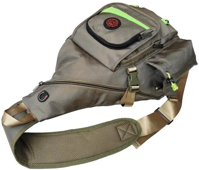 Alt view image 5 of 5 - Innturt Large Sling Bag Backpack Pack 13" 14" Laptop Bag Satchel Festival Travel Backpack (Green)
