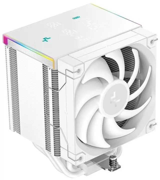 Main image of ICOLER AK500 Digital PRO CPU Cooler PC Computer, 1750RPM 120mm PWM Case Fan, 5 Heatpipes, Digital Top Cove, Aluminium Heatsink, for AMD AM4/AM5/Intel LGA 1150/1151/1155/1200/1700/1851 (White)