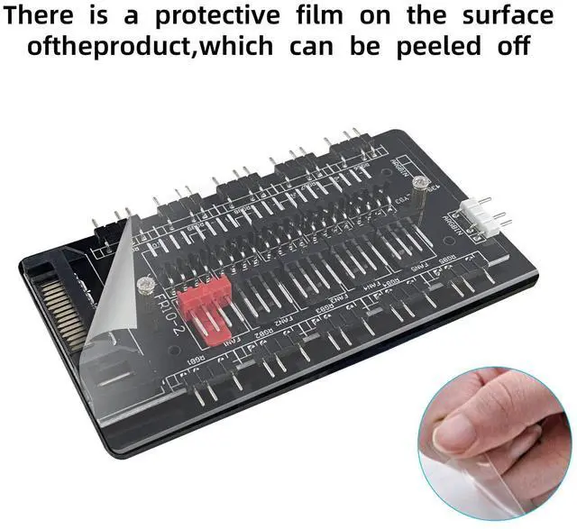 Alt view image 3 of 5 - ARGB Fan Hub 10 Ports, ARGB Fan Splitter 5V/3Pin for SATA Power Supply Motherboard Control, 4 Magnetic BackPlane.