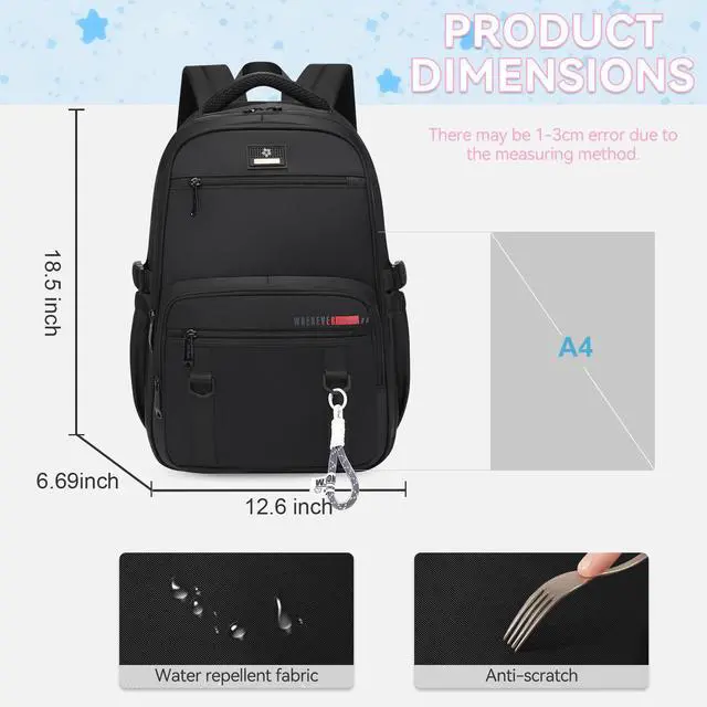 Alt view image 2 of 5 - JD JODEBES Lightweight Travel Backpack for Men and Women,Water Resistant Casual Daypack with Large Capacity and Multiple Compartments