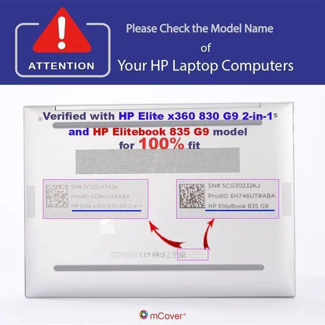 Alt view image 3 of 5 - mCover Case Compatible ONLY for 2022~2024 13.3" HP EliteBook 830 | 835 G9 / G10 and Elite x360 830 G9 / G10 2-in-1 Windows Laptop (NOT Fitting Any Other HP Models) - Red