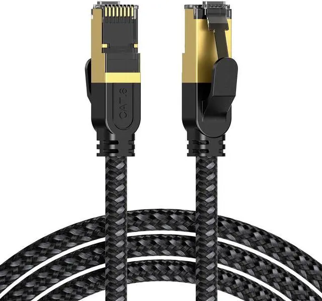 Main image of JOSTART Cat 8 Ethernet Cable,15FT(2 Pack), Cat8 High Speed Braided 40Gbps 2000Mhz Network Cord,RJ45 Shielded Indoor Heavy Duty LAN Cables, for Gaming PC PS4 PS5 Xbox Modem Router