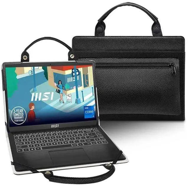 Main image of Laptop Case Cover Sleeve for MSI Prestige 16 A13UCX/Prestige 16 Evo A13M/Prestige A16 AI+ A3HMG A3HMG-042SG with Portable Bag with Bag Handle,Black