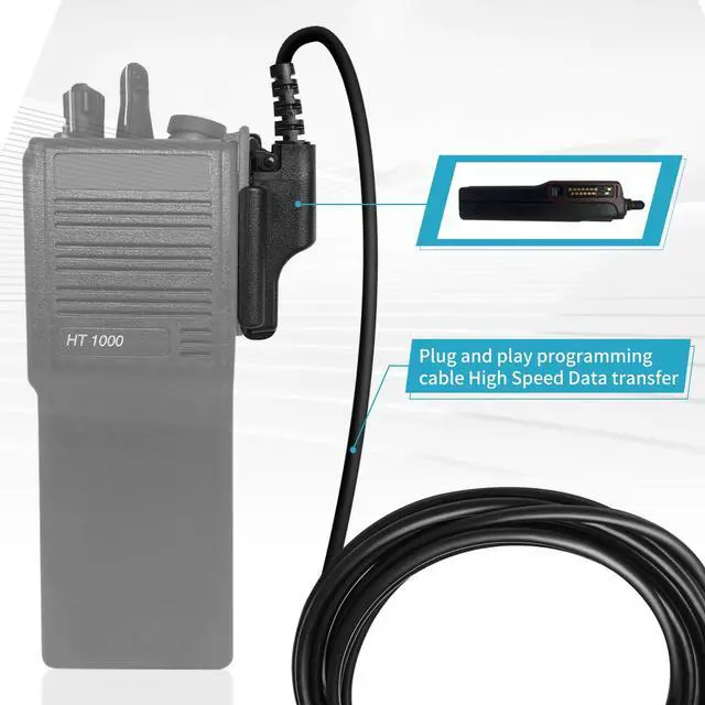 Alt view image 4 of 5 - HT1000 Programming Cable RKN4035 for Motorola JT1000 MT2000 MT2100 MTS2000 MTX2000 MTX8000 XTS3000 XTS3500 GP900 GP9000 XTS1500 XTS3000 MTX838 MTX9000 MTX960 Radi