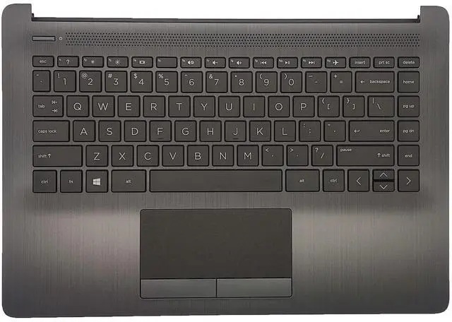 Main image of Replacement Upper Case Palmrest for HP 14-CM 14-CK 14T-CM 14Z-CM 14q-cs 14q-cy Series Laptop Touchpad with Keyboard Assembly L23241-001 Gray