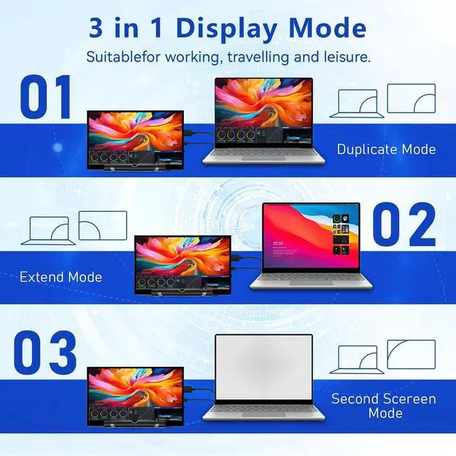 Alt view image 4 of 5 - HAMTYSAN Raspberry Pi Screen 7" Small HDMI Monitor 800x480 LCD Display Screen, Plug & Play for Rspberry Pi 5/4/3 Win11/10/8/7 (Non-Touch)