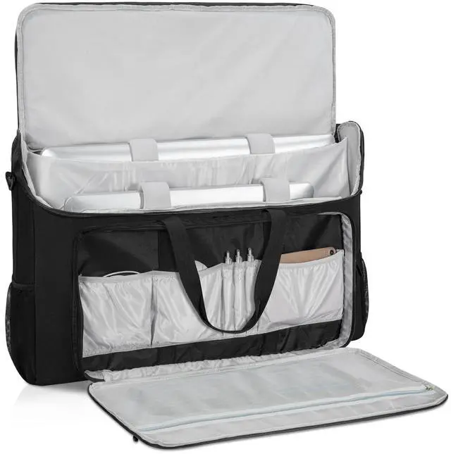 Alt view image 2 of 5 - LASUK 27-32" Monitor Transport Carrying Case(up to 2), Going Out Tote Bag Transporting LCD Screens, Monitors and TVs, for Travel, Work