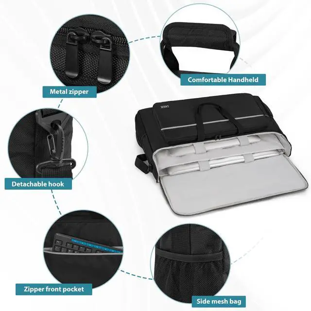 Alt view image 4 of 5 - LASUK 27-32" Monitor Transport Carrying Case(up to 2), Going Out Tote Bag Transporting LCD Screens, Monitors and TVs, for Travel, Work