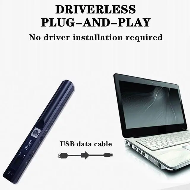 Alt view image 5 of 5 - KIDENEI Portable Scanner with 32G SD Card, 900DPI JPG PDF Format Portable Handheld Scanner, AA Battery (Not Included) USB Transfer Colour A4 Document Scanner for Business Photo Receipts Books (Black)