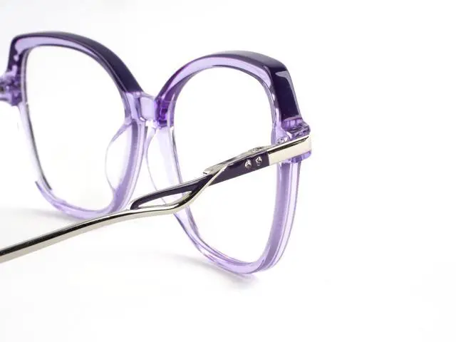 Alt view image 4 of 5 - KMA Blue Light Blocking Glasses for Women - Stylish Reading Glasses, Anti-Glare and UV Protection, Blue Light Glasses for Digital Screens,Computer Glasses,Women's Desig (Light purple /