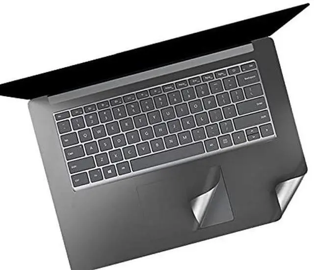 Alt view image 3 of 5 - XSKN Pure Color Full Body Bubble Free Computer Vinyl Decal Sticker Cover Protective Skin for Microsoft Surface Laptop 1 2 3 4 Model Computer (Surface Laptop 4 15 inch, Space Gray)