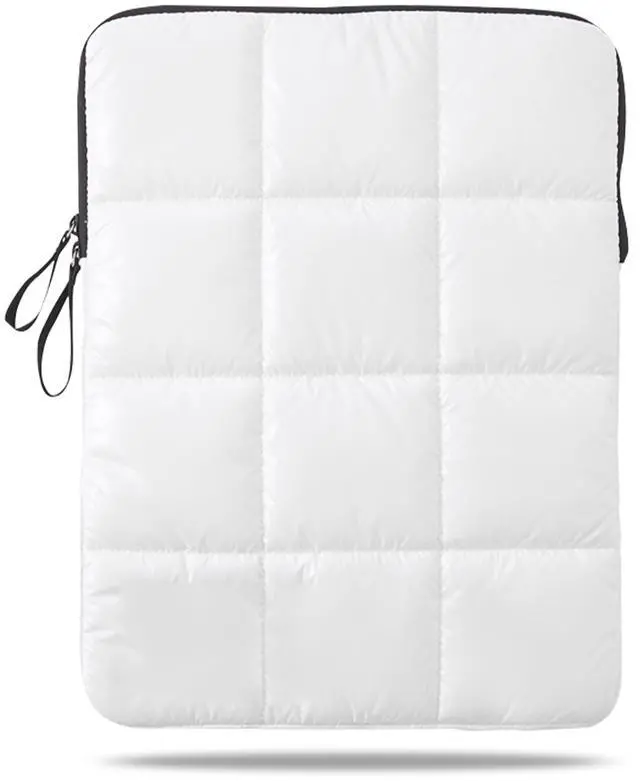 Main image of Linpr Puffy Laptop Sleeve 14 Inch White, Waterproof Carrying Case Bag for Women, Fluffy Computer 14 HP Case, Compatible with MacBook Pro 14 Inch, MacBook Air M2 M1, Asus/Dell XPS/Lenovo in Cover