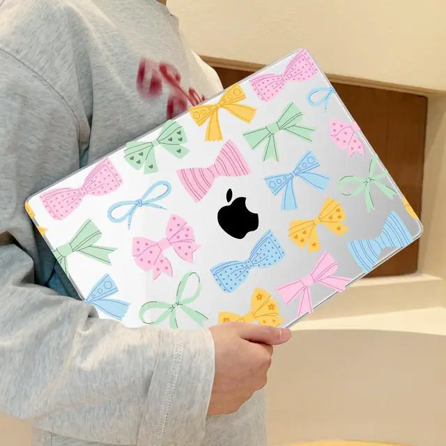 Alt view image 4 of 5 - Lepeoac for MacBook Pro 16 inch Case 2021 2022 2023 2024 Release A3186 A3403 M4 A2991 M3 A2780 M2 A2485 M1 Pro/Max, Hard Shell Case with Screen Protector & Keyboard Cover, Colorful Bow