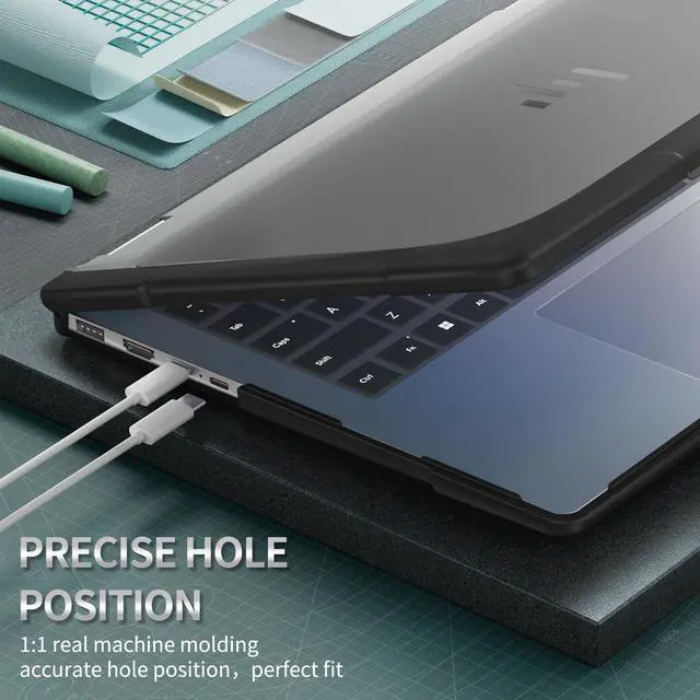 Alt view image 3 of 5 - May Chen Case for 14 inch HP Envy X360 2-in1 2.8K Touch-Screen Laptop 2024 Release, Shockproof Super Protective Design Case with TPU Edges Scrach-Resistant Stylist, Black