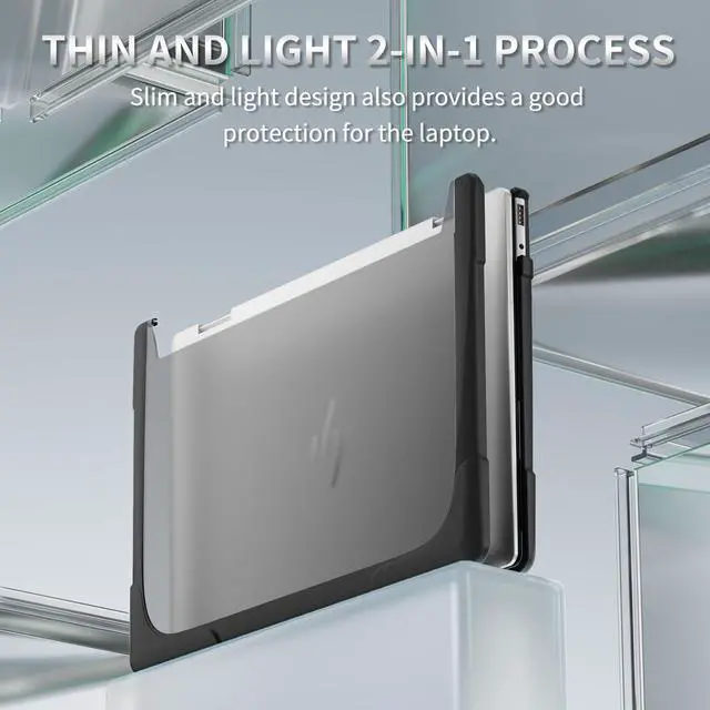 Alt view image 4 of 5 - May Chen Case for 14 inch HP Envy X360 2-in1 2.8K Touch-Screen Laptop 2024 Release, Shockproof Super Protective Design Case with TPU Edges Scrach-Resistant Stylist, Black