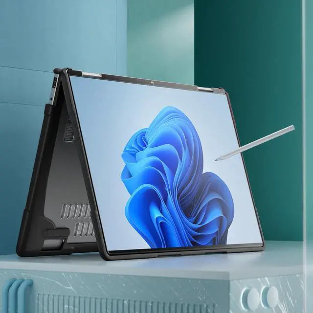 Alt view image 5 of 5 - May Chen Case for 14 inch HP Envy X360 2-in1 2.8K Touch-Screen Laptop 2024 Release, Shockproof Super Protective Design Case with TPU Edges Scrach-Resistant Stylist, Black