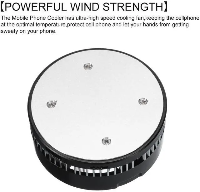 Alt view image 4 of 5 - MECCANIXITY Mobile Phone Cooler Portable Magnetic Radiator Rapid Heat Dissipation for 2.72 to 3.47 Inches Phone with Cool Light Effect