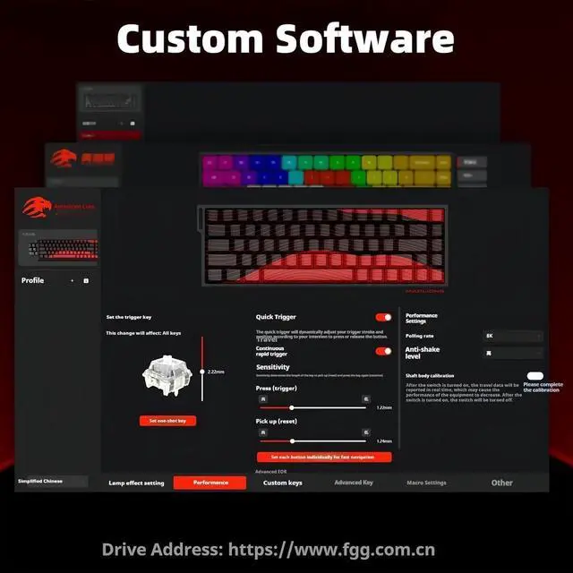 Alt view image 3 of 5 - MADLIONS MAD60 HE Rapid Trigger Magnetic Switch Gaming Keyboard,60% RGB Adjustable Actuation Hall Effect Hyper-Fast 8K Polling Rate PBT Keycaps 61 Keys Mechanical Keyboard for PC/Mac Gamer(Black)