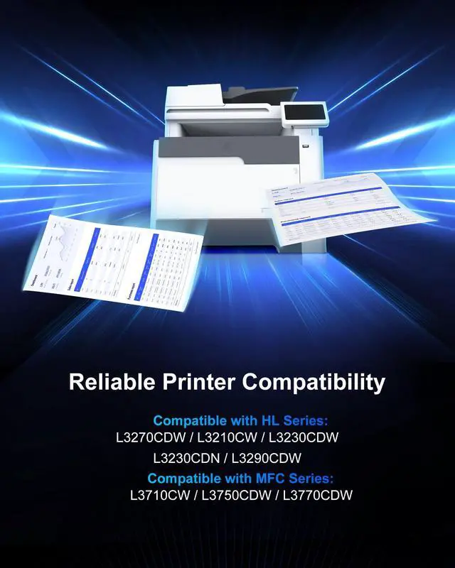 Alt view image 3 of 5 - DR223CL Compatible Drum Unit Replacement for Brother DR223CL DR-223CL DR223 Compatible with Brother MFC-L3770CDW MFC-L3750CDW HL-L3270CDW HL-L3290CDW HL-L3230CDW (4 Pack)
