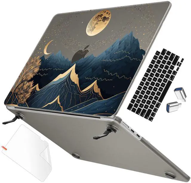 Main image of May Chen for M4 MacBook Air 13.6 inch Case A3240 A3113 A2681 M3 M2 2025 2024 2023 2022 Release, Fold Kickstand Pattern Hard Shell Case for M4 Air 13.6" Laptop with Keyboard Cover, Traditional