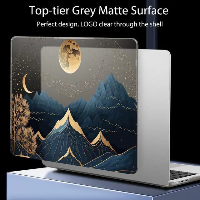 Alt view image 5 of 5 - May Chen for M4 MacBook Air 13.6 inch Case A3240 A3113 A2681 M3 M2 2025 2024 2023 2022 Release, Fold Kickstand Pattern Hard Shell Case for M4 Air 13.6" Laptop with Keyboard Cover, Traditional