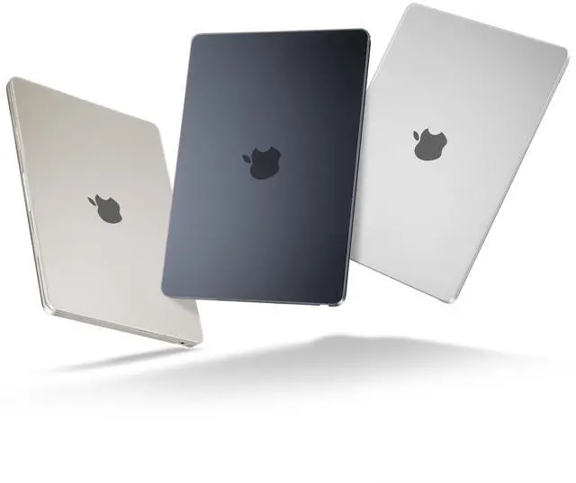 Main image of MEEgoodo for M4/M3/M2 MacBook Air 15 inch Case 2025 2024 2023, Matte Cover Fit Model(A3241/A3114/A2941), Flexible Case for 15.3-inch Laptop with TPU Keyboard & Webcam Cover & OTG Adapter, Deep Gray