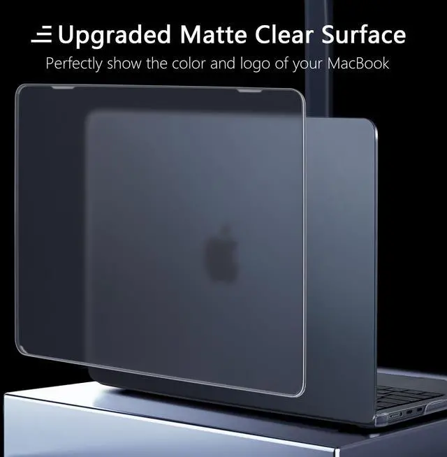 Alt view image 4 of 5 - MEEgoodo for M4/M3/M2 MacBook Air 15 inch Case 2025 2024 2023, Matte Cover Fit Model(A3241/A3114/A2941), Flexible Case for 15.3-inch Laptop with TPU Keyboard & Webcam Cover & OTG Adapter, Deep Gray