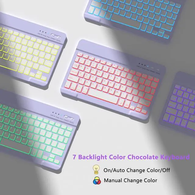 Alt view image 3 of 5 - MMK for iPad Pro 11 inch Case with Keyboard, for iPad Pro Keyboard Case 11 inch with Pencil Holder - Lavender