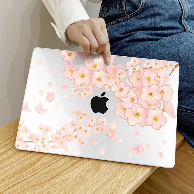 Alt view image 3 of 5 - MEEgoodo for MacBook Air 15 inch Case (M4/M3/M2) 2025 2024 2023, Cover Fit Model(A3241/A3114/A2941) for 15.3-inch Laptop, Flexible Shell with Keyboard & Webcam Cover&OTG Adapter, Beautiful Cherry Tree