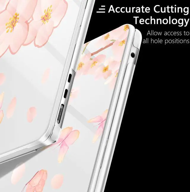 Alt view image 5 of 5 - MEEgoodo for MacBook Air 15 inch Case (M4/M3/M2) 2025 2024 2023, Cover Fit Model(A3241/A3114/A2941) for 15.3-inch Laptop, Flexible Shell with Keyboard & Webcam Cover&OTG Adapter, Beautiful Cherry Tree