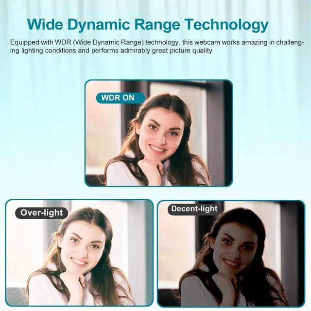 Alt view image 4 of 5 - 4K Webcam for PC, Ultra HD 4K 12MP Webcam with Dual Noise-Reducing Mics, PDAF Autofocus, Streaming Camera for PC, Mac, Laptop, 81deg FOV, Ideal for High-end Business Meeting with Skype, Teams, Zoom