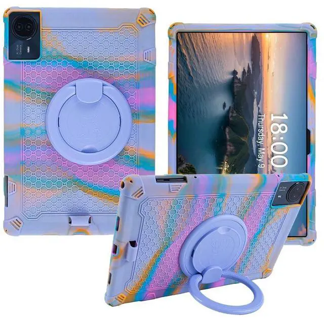 Main image of Misenya Case for Teclast T65 MAX 13-inch Tablet, Multi-Angle Viewing, Silicone Multi-Purpose Case (Colorful Purple Pink)