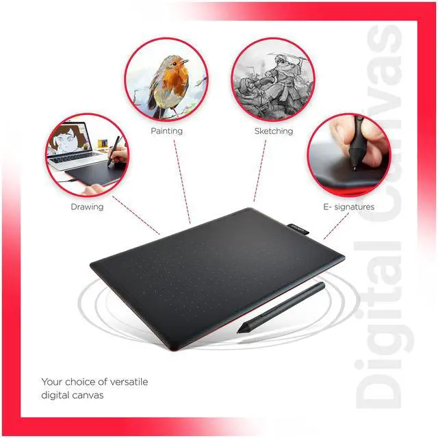 Alt view image 2 of 5 - Wacom Graphire Pen Tablet One By Wacom Pen Input Exclusive Model Medium CTL - 672/K0 - C