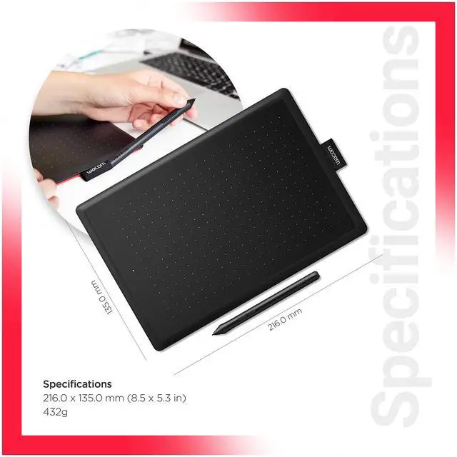 Alt view image 3 of 5 - Wacom Graphire Pen Tablet One By Wacom Pen Input Exclusive Model Medium CTL - 672/K0 - C