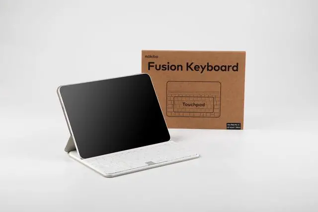 Main image of MOKIBO Fusion Keyboard, iPad Pro 11 Case, Wireless Touchpad Keyboard with Built-in Trackpad, Bluetooth-White
