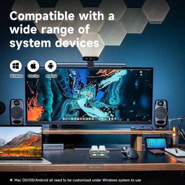 Alt view image 3 of 5 - MOSHOU Programmable Macro Keyboard, 2 Keys Mini Mechanical Gaming Keypad OSU Micro Keyboard Wireless Receiver&Type C 1.5m/4.92ft Cable (Black)