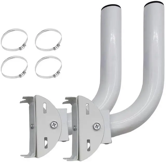 Main image of Universal Wireless Bridge Bracket Mount, Pole and Wall-Mounted Mount for Outdoor Point to Point AP Access Point Client Bridge CPE,TV Antenna,WiFi Extender,Weather Station,Router (2 PCS)