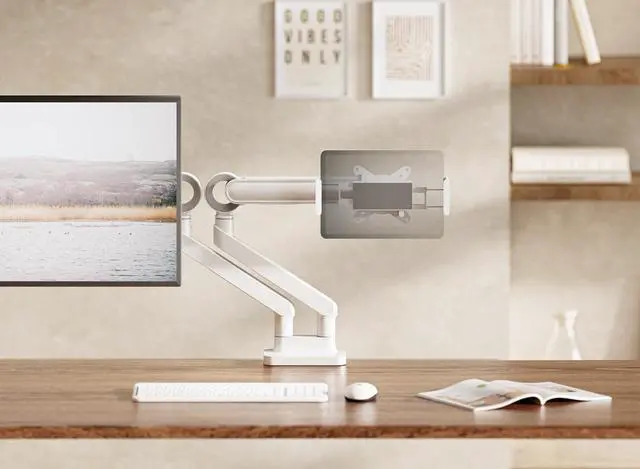 Alt view image 5 of 5 - Mount Plus VESAT01 Universal VESA Tablets Mount Adapter for IPad, IPad Pro, Tablets, Portable Monitors Display On Monitor Arm | VESA 75x75 Max 15" Screen