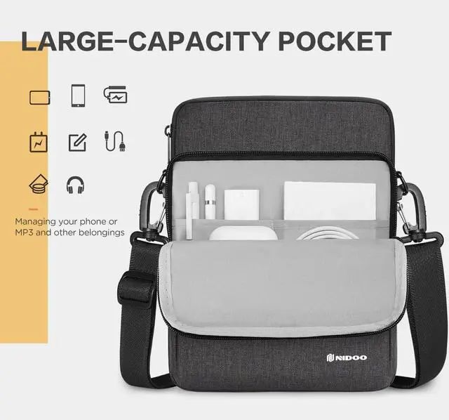 Alt view image 2 of 5 - NIDOO 14 inch Laptop Sleeve Protective Computer Carrying Case Bag for 14" ThinkPad E14 Gen 4/ T14s Gen 5/ ThinkPad X1 Carbon Gen 12/14" MacBook Pro M4 M3 / Asus ZenBook 14/13.5" Surface Laptop 6 5