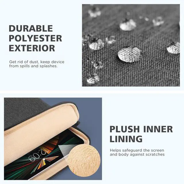 Alt view image 4 of 5 - NIDOO 14 inch Laptop Sleeve Protective Computer Carrying Case Bag for 14" ThinkPad E14 Gen 4/ T14s Gen 5/ ThinkPad X1 Carbon Gen 12/14" MacBook Pro M4 M3 / Asus ZenBook 14/13.5" Surface Laptop 6 5