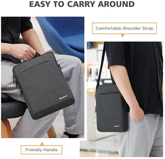 Alt view image 5 of 5 - NIDOO 14 inch Laptop Sleeve Protective Computer Carrying Case Bag for 14" ThinkPad E14 Gen 4/ T14s Gen 5/ ThinkPad X1 Carbon Gen 12/14" MacBook Pro M4 M3 / Asus ZenBook 14/13.5" Surface Laptop 6 5