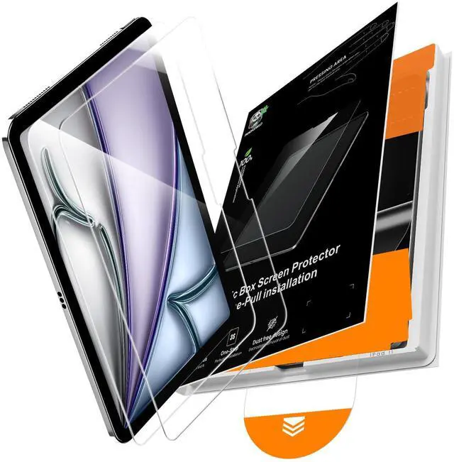 Main image of PandaShield 2-Pack Screen Protector for iPad Air M3/M2 [11 inch] 7th/6th Gen.(2025/2024),9H+ Tempered Glass with Easy-Install box,Apple Pencil Compatible,Bubble Free, Face ID Compatible,HD Clarity