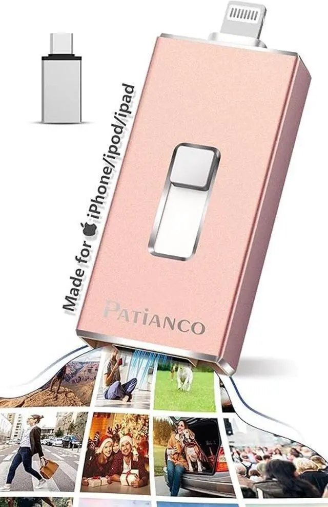 Main image of Photo Stick Apple MFi Certified for iPhone 512GB, USB Flash Drive for iPhone Thumb Drive, iPhone-Memory-Stick for iPad/iPhone/Computer Picture Keeper Portable Hard Drive Pink