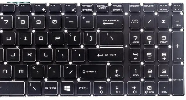 Alt view image 5 of 5 - QRFAX Replacement Backlit Keyboard for MSI GS75 Stealth GE75 Raider & MSI GP75 GL75 GL65 GP65 Leopard Series Laptop with Per-Key RGB Colorful Keyboard US Layout