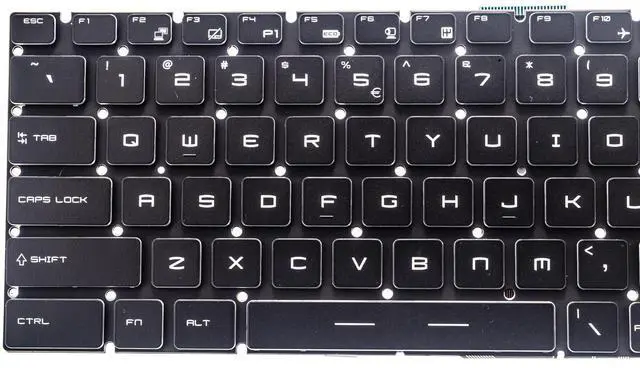 Alt view image 4 of 5 - QRFAX Replacement Backlit Keyboard for MSI GS75 Stealth GE75 Raider & MSI GP75 GL75 GL65 GP65 Leopard Series Laptop with Per-Key RGB Colorful Keyboard US Layout